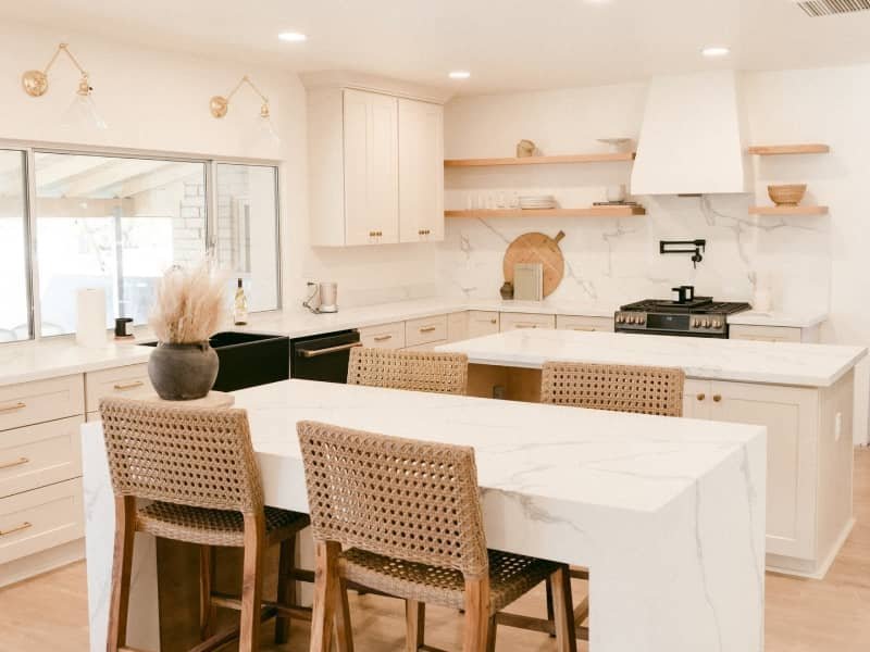 Professional installation of custom kitchen and bathroom cabinets at Best Carpets & Interiors showroom