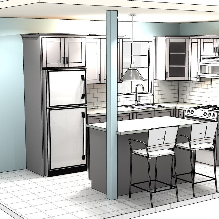 Kitchen design in a lake house kitchen and bathroom by Best Carpets & Interiors